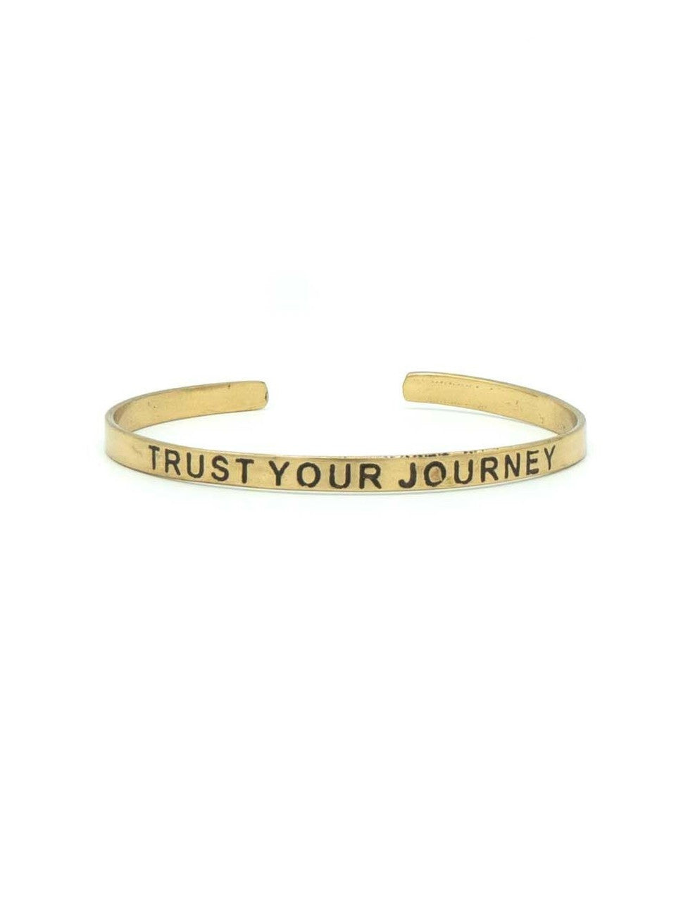 Trust Your Journey Cuff in Brass