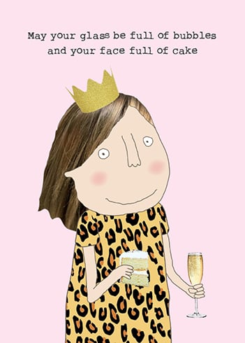 Bubbles and Cake Birthday Card