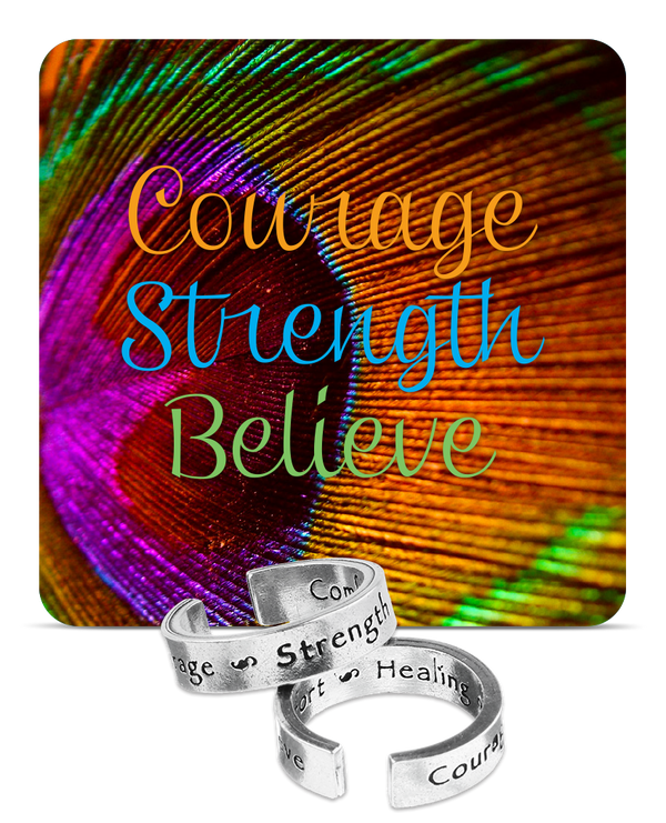 courage strength inspire ring