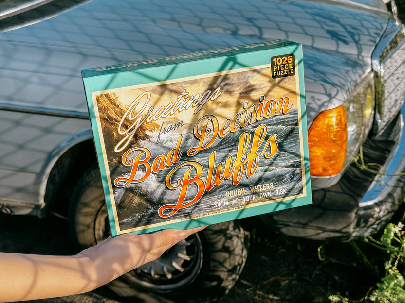 Greetings From Bad Decisions Bluff - Funny Puzzle