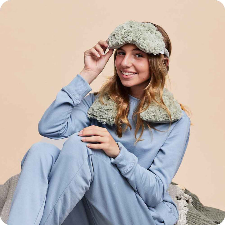 Curly Sage Plush Neck Wrap