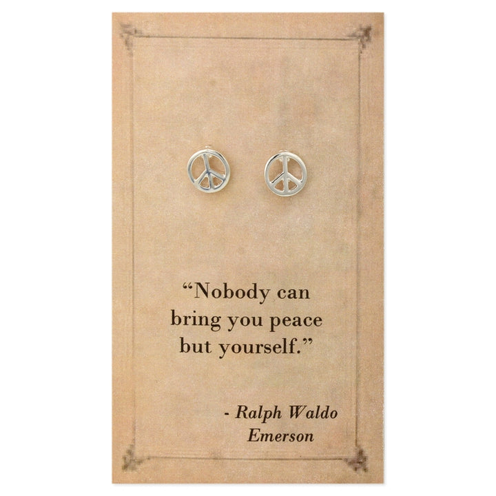 Literary Quote Peace Post Earring