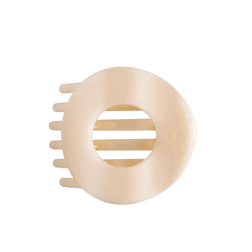 Flat Circle Hair Clip | Large | Almond Beige