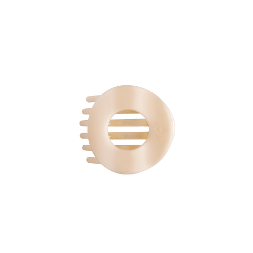 Flat Circle Hair Clip | Small | Almond Beige