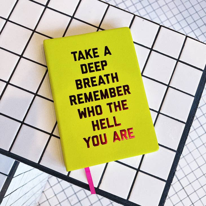 Take a Deep Breathe Journal in Acid Lime
