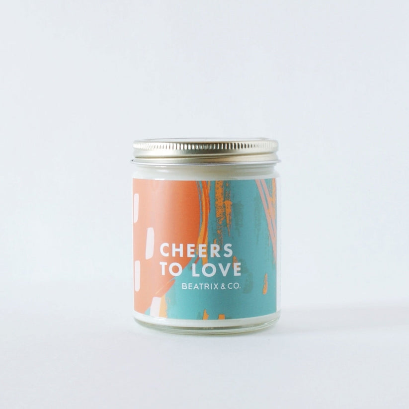 Cheers To Love Candle in Sparkling Pomegranate