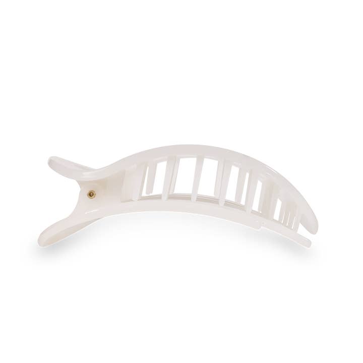 Round Flat Hair Clip | Large | Coconut White
