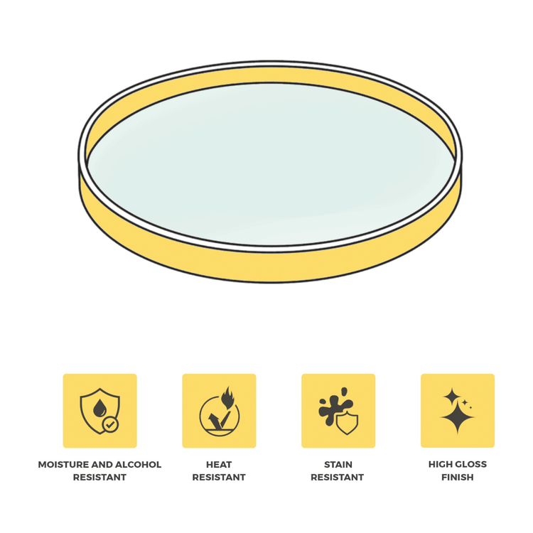 Harvest Sunshine Round Tray - 15 Inch Floral Design