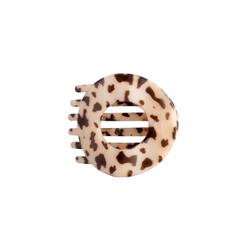 Flat Circle Hair Clip | Medium | Blonde Tortoise