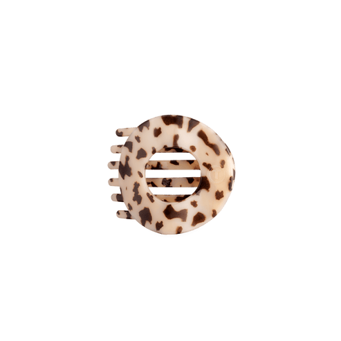 Flat Circle Hair Clip | Small | Blonde Tortoise