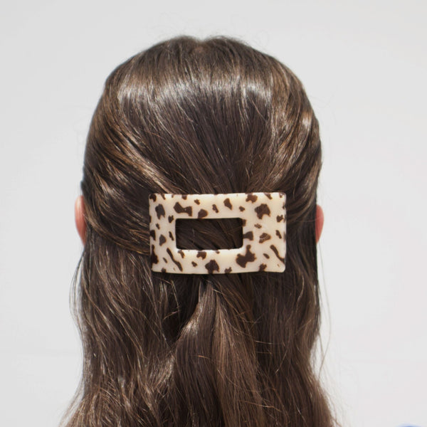 Rectangle Flat Hair Clip | Small | Blonde Tortoise