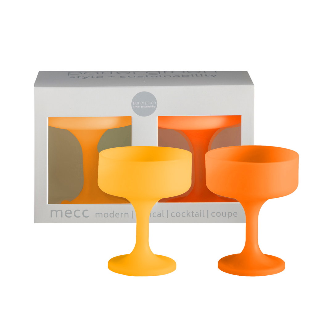 buttermilk + cantaloupe | mecc | silicone unbreakable cocktail glasses