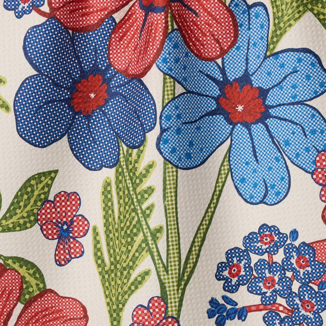 Plaid Floral Kitchen Tea Towel