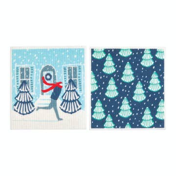 Skater Blu Cloths Reusable Sponge-Cloth, Set of 2