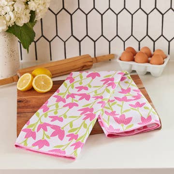 Crossandra Blu Kitchen Tea Towel