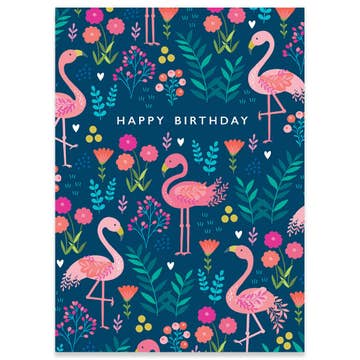Flamingos Birthday Greeting Card