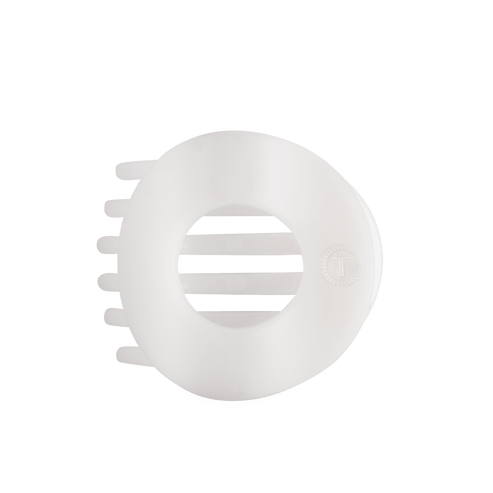 Flat Circle Hair Clip | Large | Coconut White