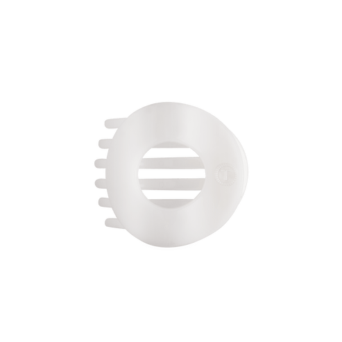 Flat Circle Hair Clip | Medium | Coconut White