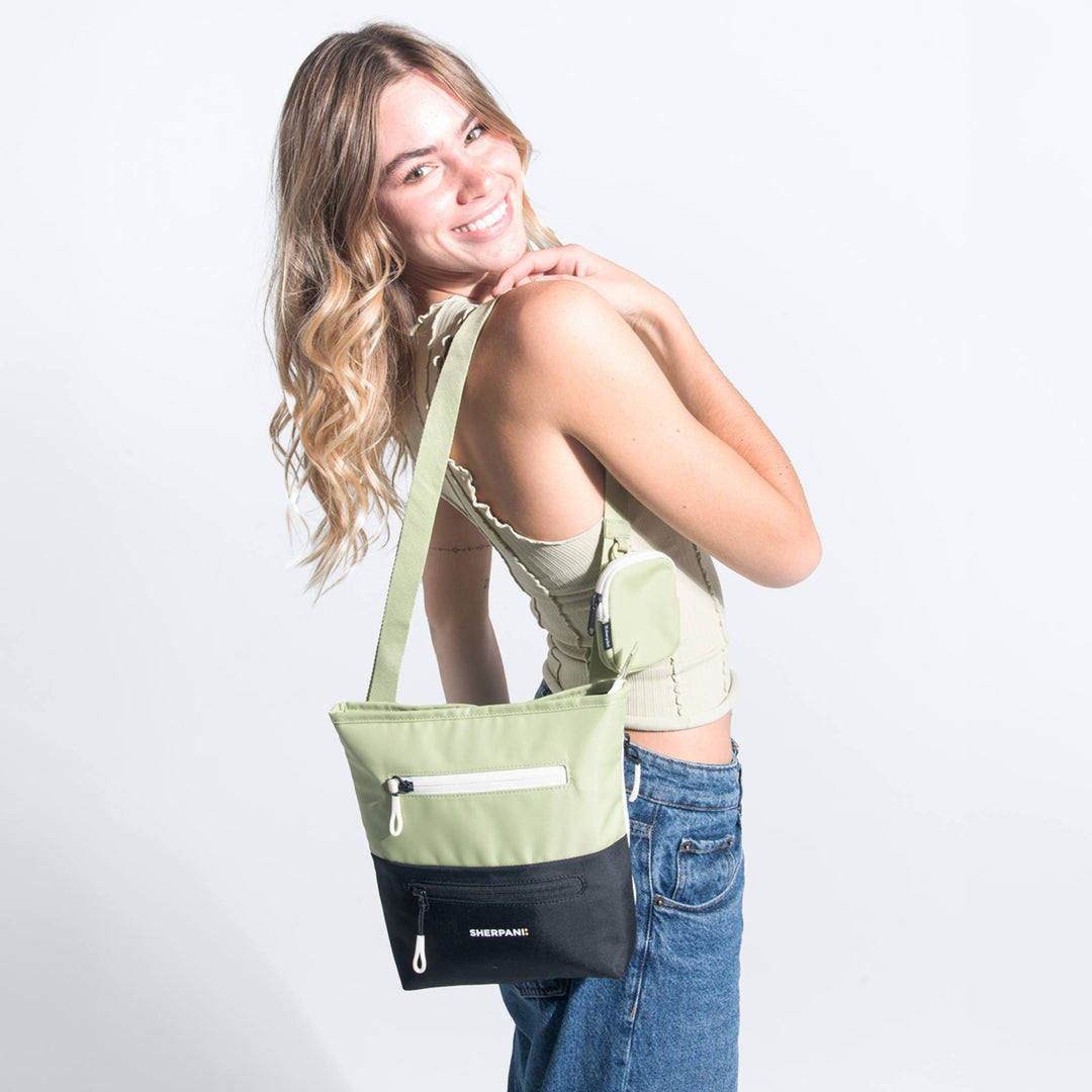 Sadie Palm Green Crossbody Bag