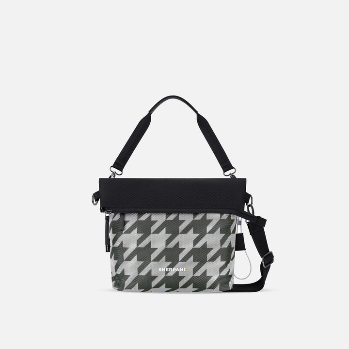 Vale AT Reversible Crossbody Bag -  Houndstooth