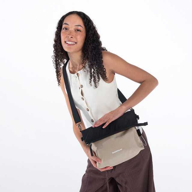 Vale AT Reversible Crossbody Bag - Straw Beige