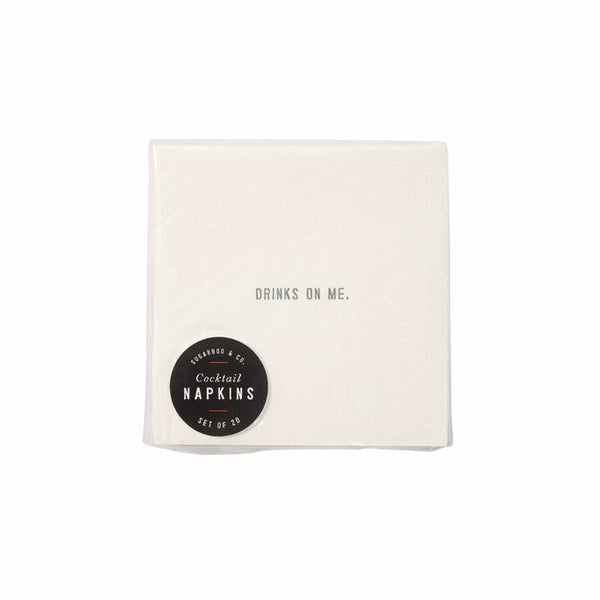 Drinks on Me Cocktail Napkin Set