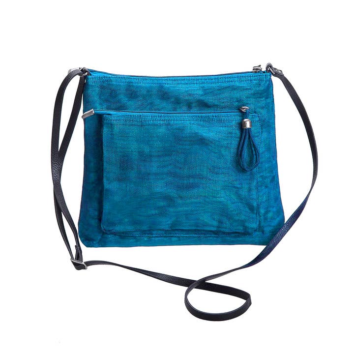 Bustle Crossbody in Navy Turquoise