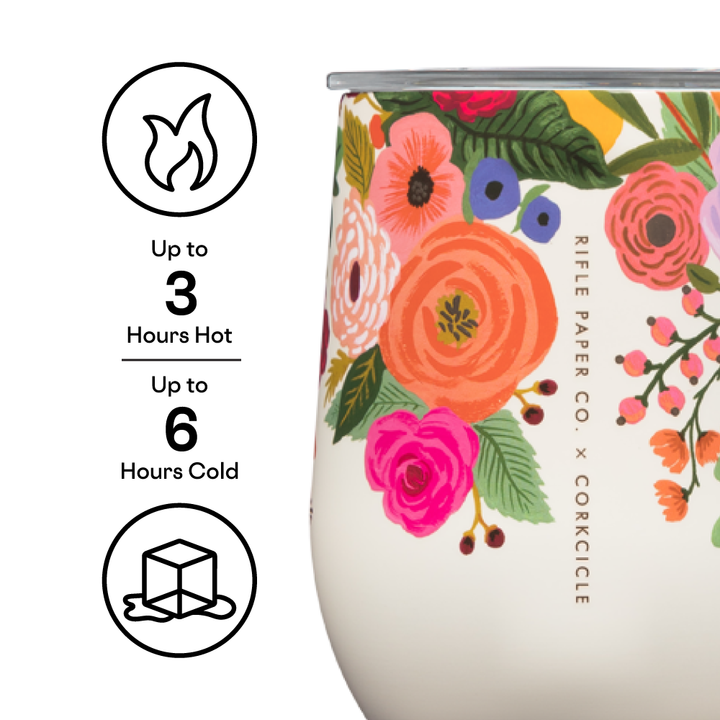 Garden Party Gloss Cream Stemless Cup