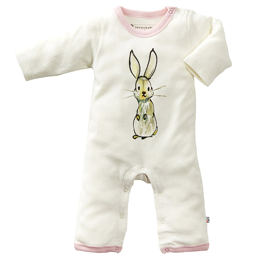 Janey Baby One Piece with Peony Rabbit 12-18 Months