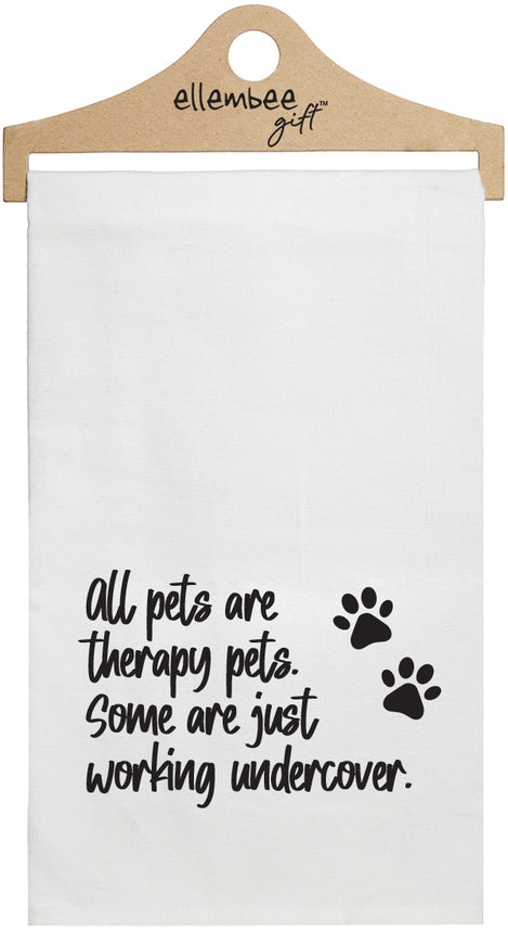 'All Pets Are Therapy Pets' Kitchen Tea Towel