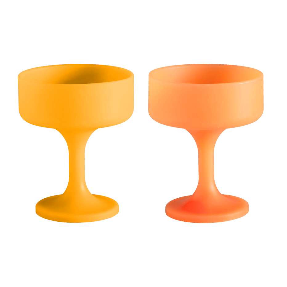 buttermilk + cantaloupe | mecc | silicone unbreakable cocktail glasses
