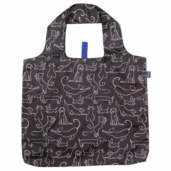 Dog And Cat Blu Bag Reusable Shopping Bag - Machine Washable