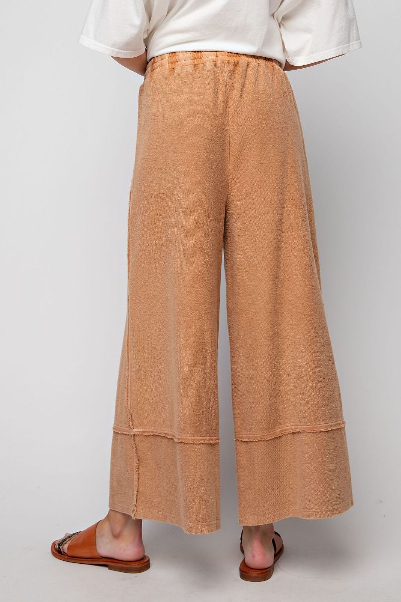 Terry Knit Palazzo Pants in Cinnamon