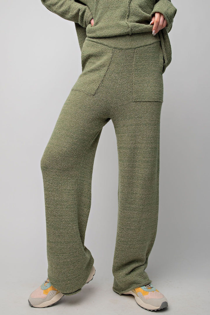 Knitted Sweater Lounge Pant in Sage