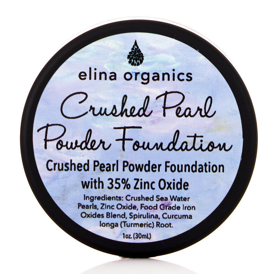 Crushed Pearl Powder Foundation in Medium- Elina Organics