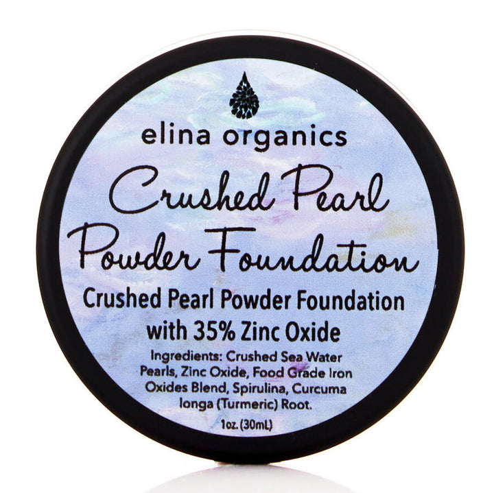 Crushed Pearl Powder Foundation in Medium- Elina Organics