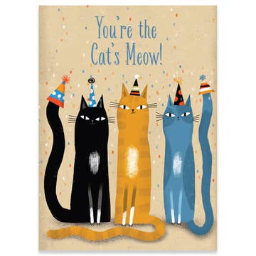 Cats in Party Hats Birthday Greeting Card