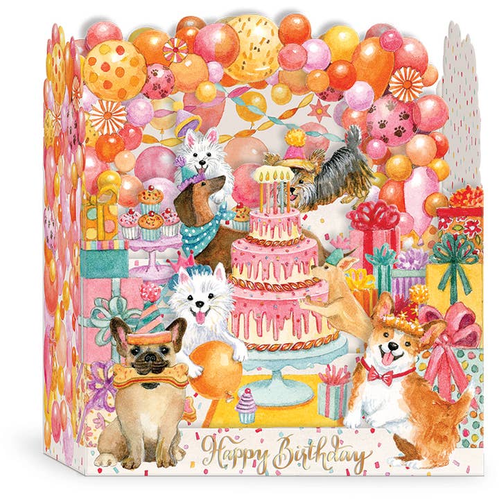 3D Pop Up Greeting Card Birthday Pets