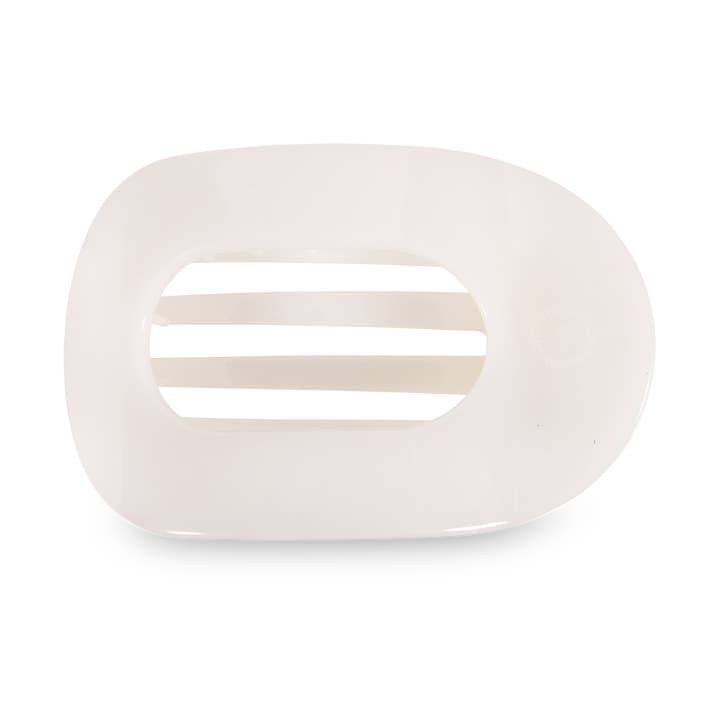 Round Flat Hair Clip | Large | Coconut White