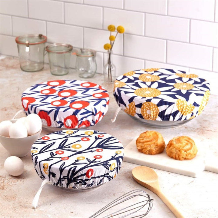 Field of Flowers Cotton Dish Covers Set of 3