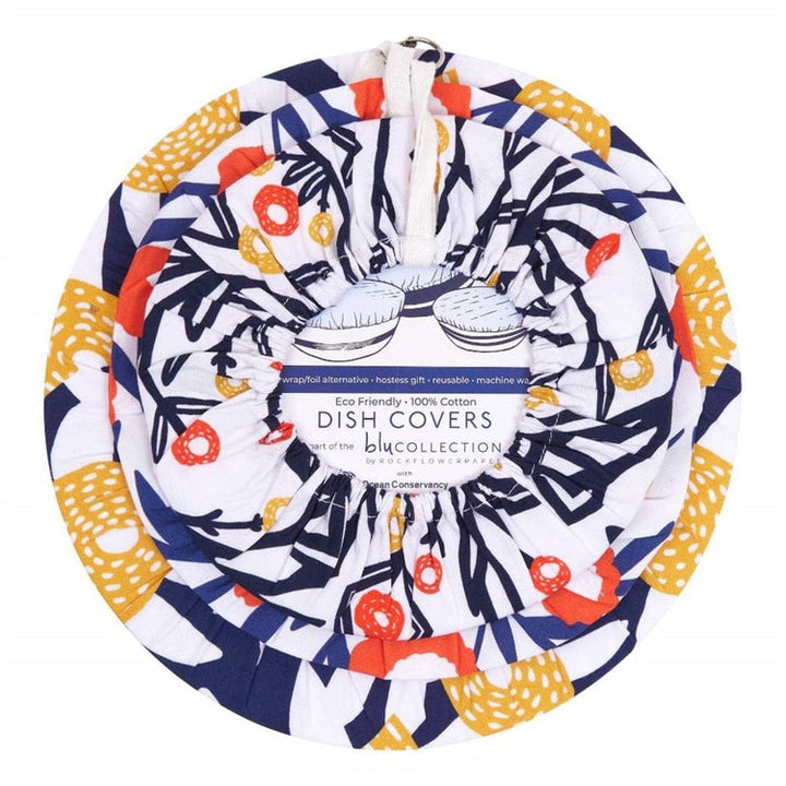 Field of Flowers Cotton Dish Covers Set of 3