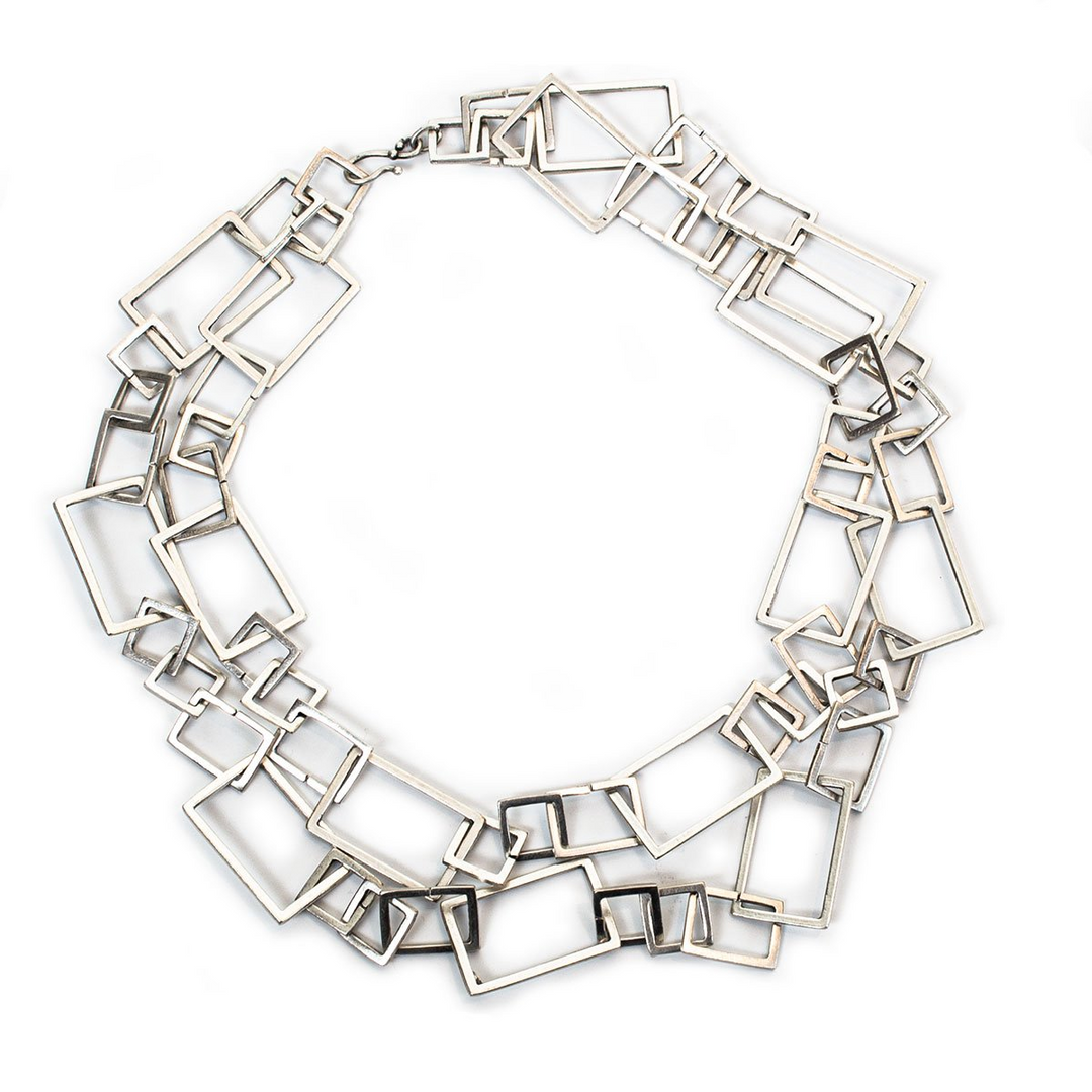 Chain of Small Boxes Necklace