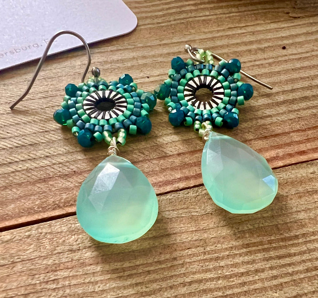 Chilled Aqua Gemstone Earrings