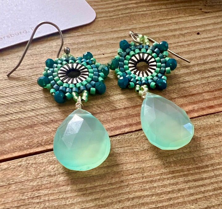 Chilled Aqua Gemstone Earrings
