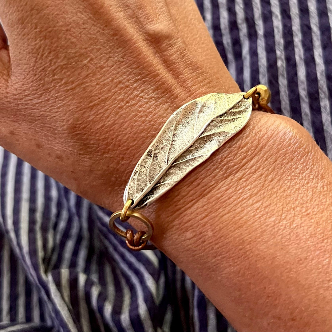 Peacemaker Leaf Leather Bracelet