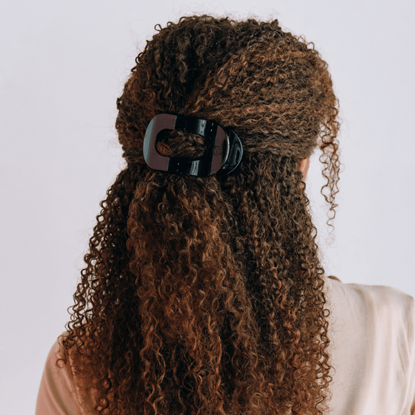 Round Flat Hair Clip | Small | Jet Black