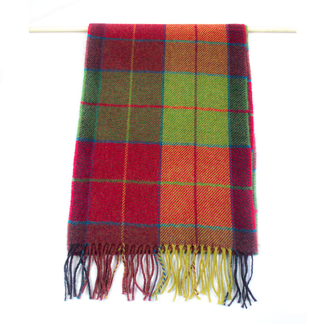 Irish Lambs Wool Scarf in Wicklow Tartan