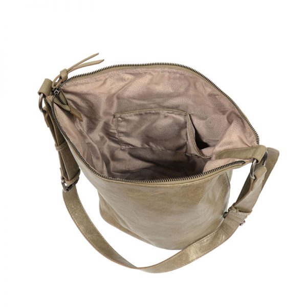 Nori Crossbody Bucket Bag Convertible Tote in Metallic Nori