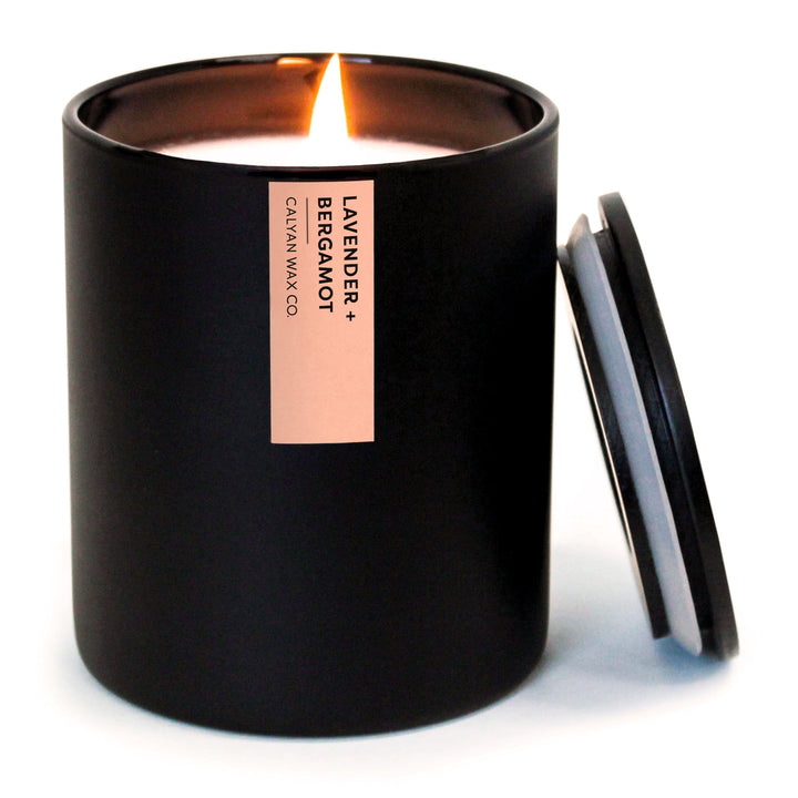 Lavender + Bergamot Matte Candle in Black Tumbler