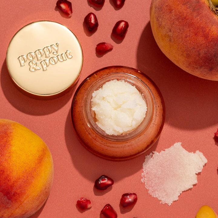 Lip Scrub -  Pomegranate Peach Poppy & Pout